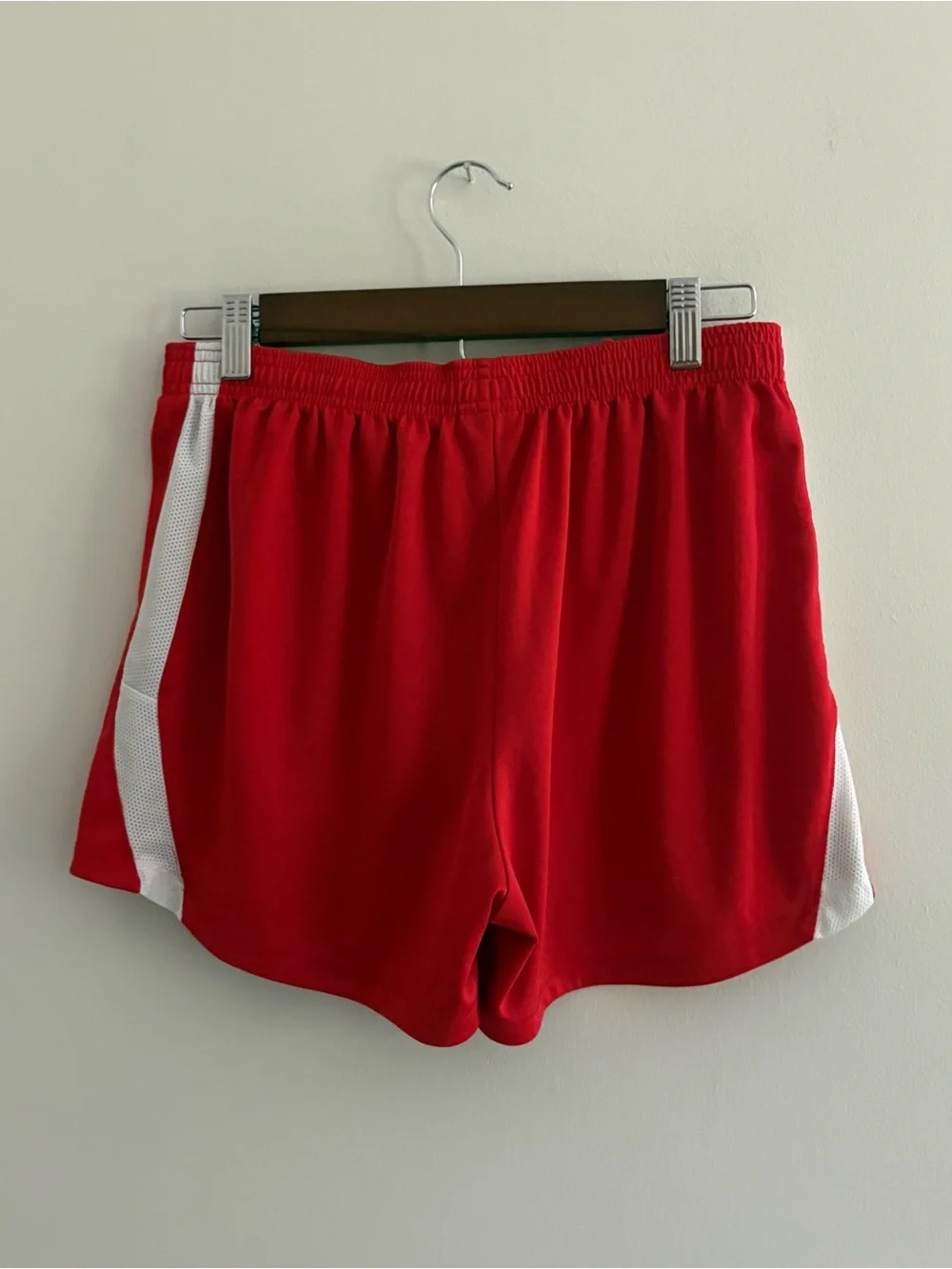 Nike Women’s Red Athletic Gym Shorts Workout Running Measures 26”